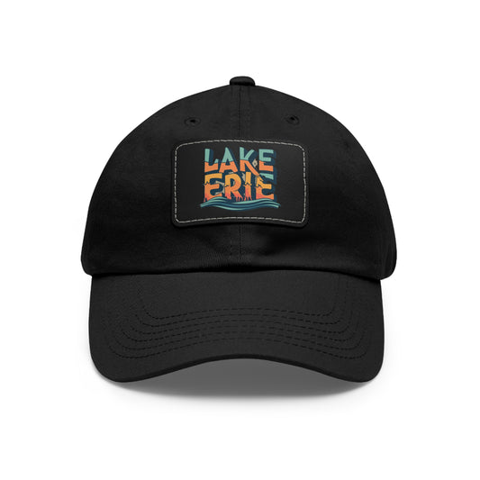 High-Quality Lake Erie Leather Patch Hat for Unisex