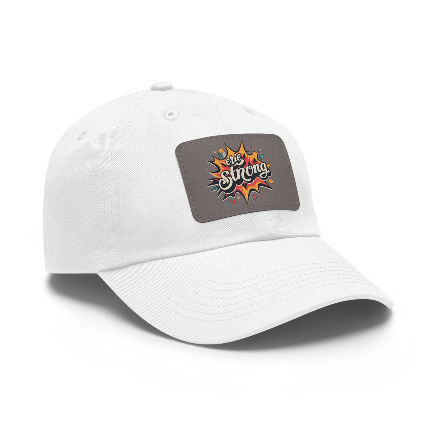 "Erie Strong Unisex Hat with Leather Patch Design"