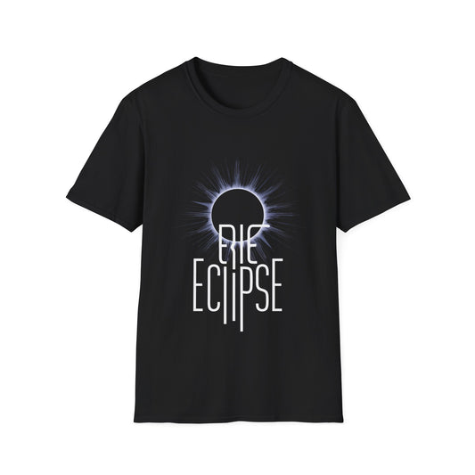 Radiant Erie Eclipse Burst, Trendy Unisex Softstyle Tee, Vibrant Comfort Fit Top, Stylish Casualwear