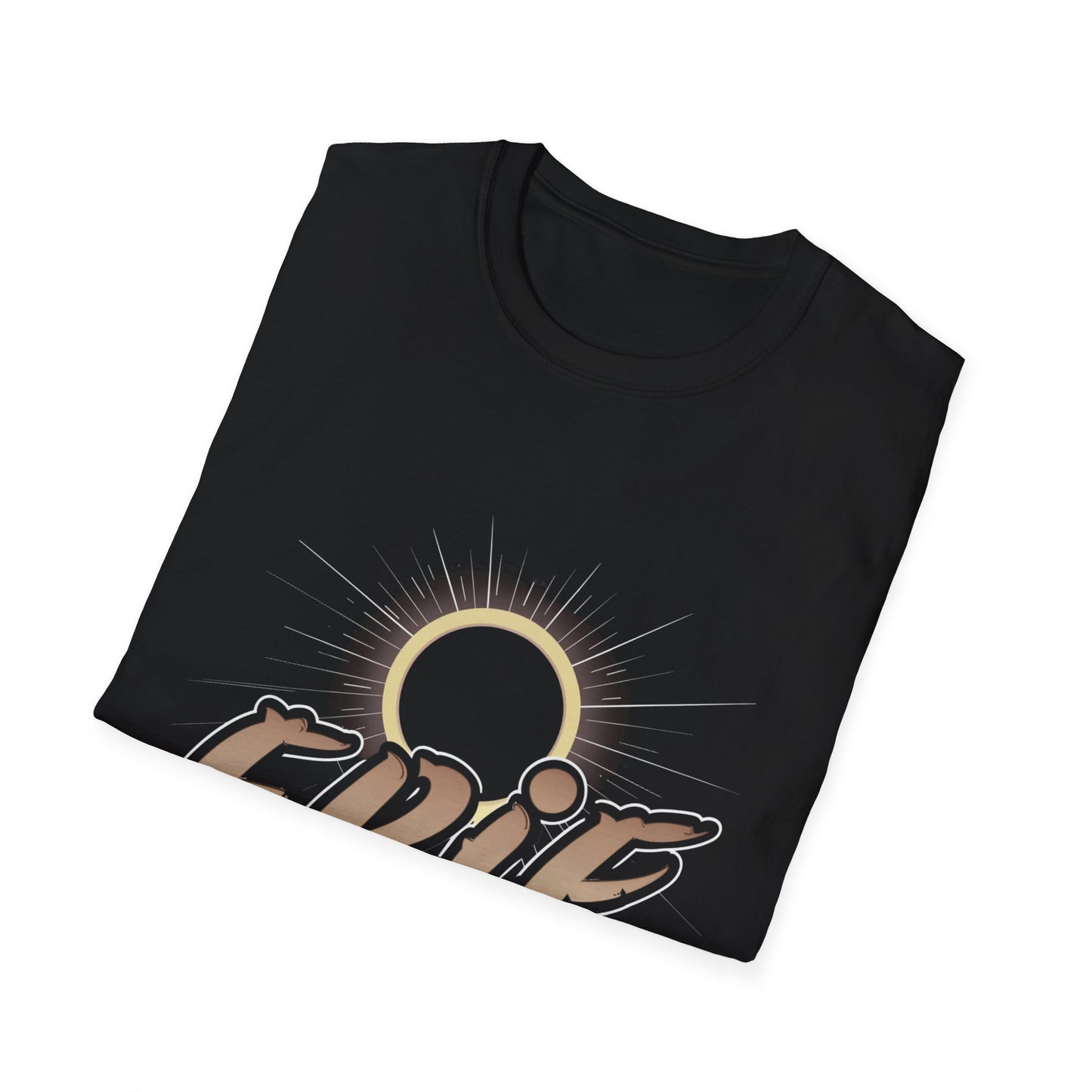 Erie Eclipse Radiant Horizon 2024, Unisex Softstyle Tee, Celestial Event Shirt