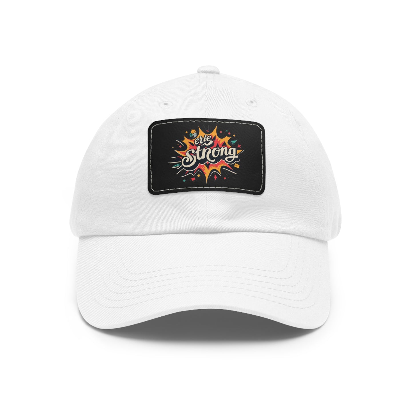 "Erie Strong Unisex Hat with Leather Patch Design"