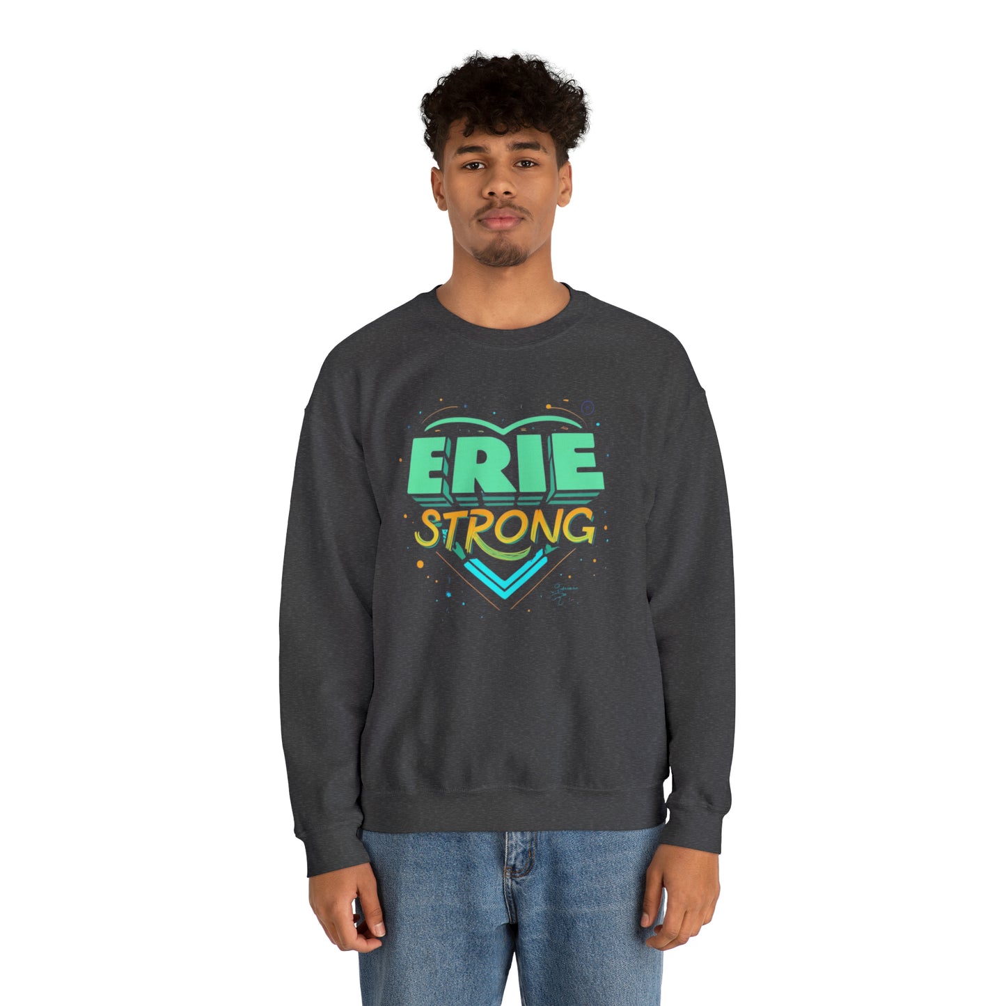 Custom Erie Strong Crewneck Sweatshirt Design