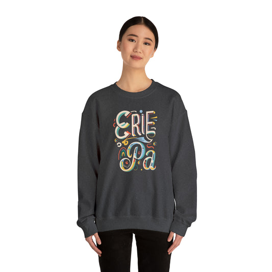 "Erie PA Custom Design Crewneck Sweatshirt, Pennsylvania Gift"