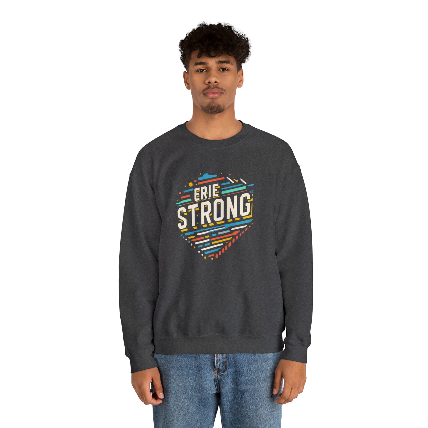 "Custom Erie Strong Crewneck Sweatshirt - Erie Pride Apparel"