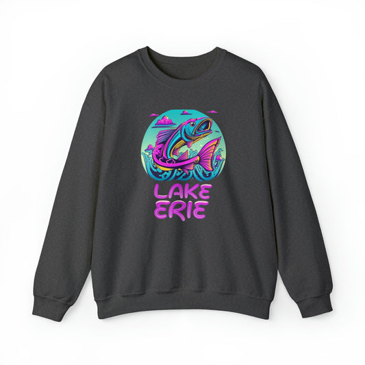 "Lake Erie Design Custom Crewneck Sweatshirt Gift"