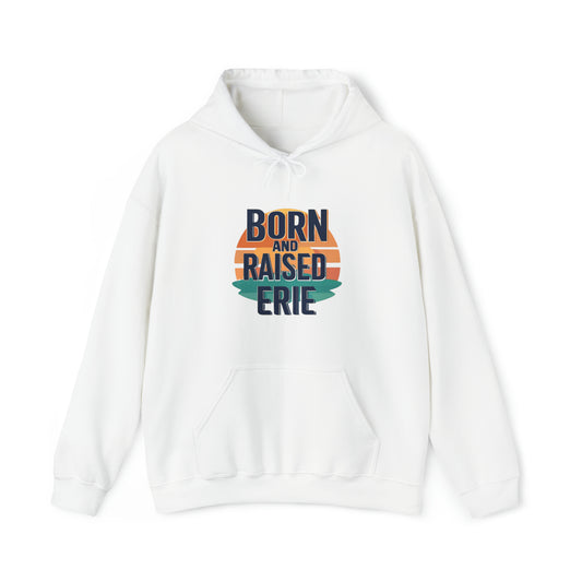 Erie Born and Raised Unisex Heavy Blend Hoodie Sweatshirt