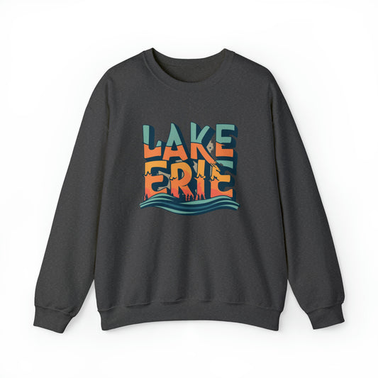Custom Lake Erie Crewneck Sweatshirt - Lake Life Design