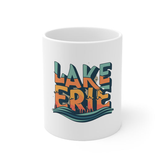 Lake Erie 11oz Custom Ceramic Mug - Unique Coffee Lover's Gift