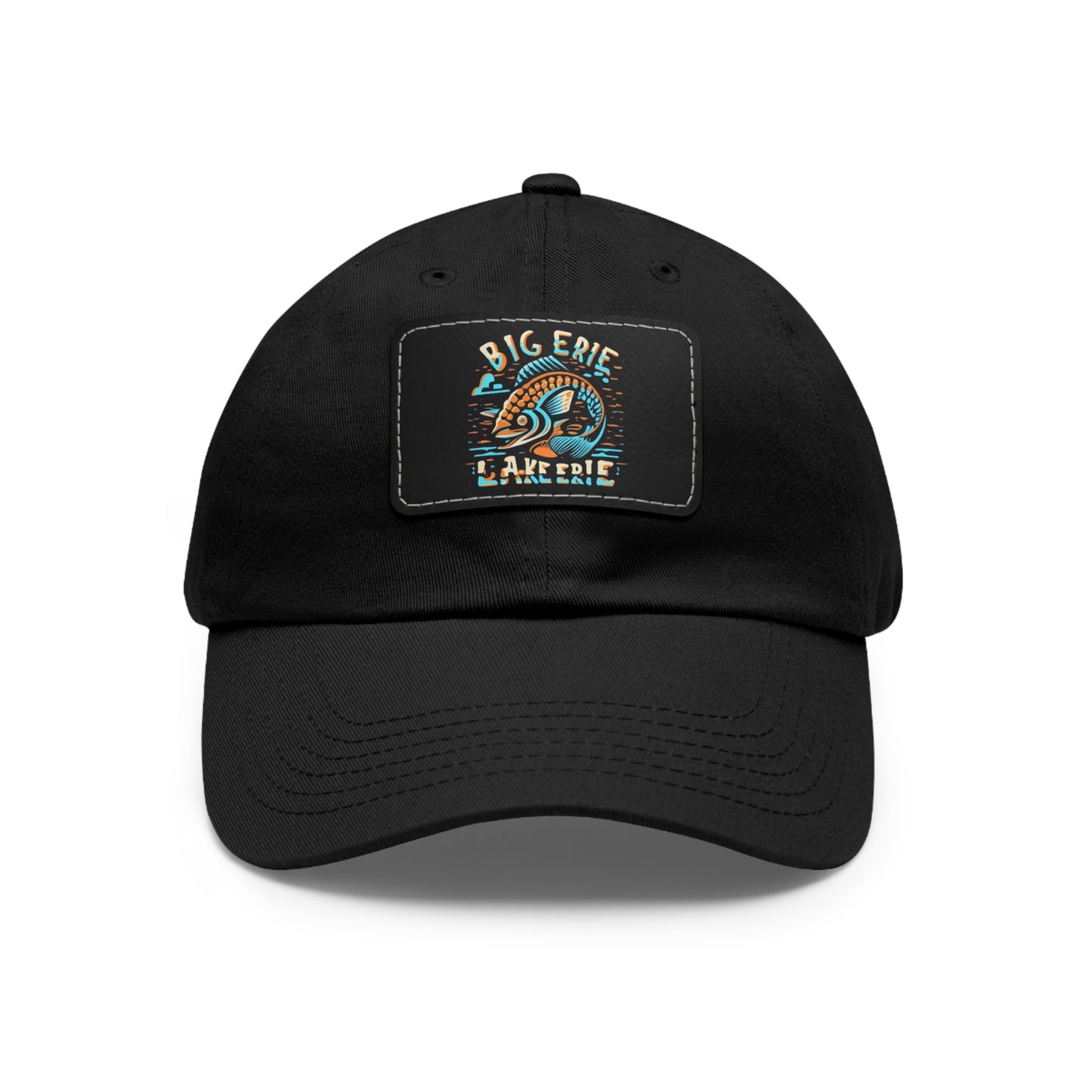 Lake Erie Leather Patch Hat - Custom Embroidered Durable Cap