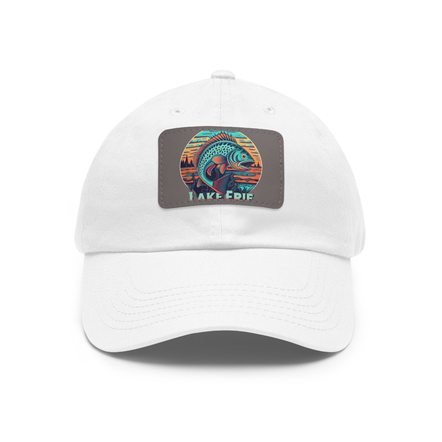 Lake Erie Unisex Leather Patch Hat - Quality Custom Cap