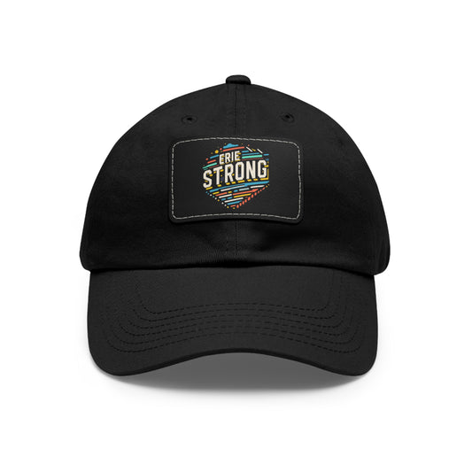 "Erie Strong Leather Patch Hat - Premium Unisex Fashion Cap"