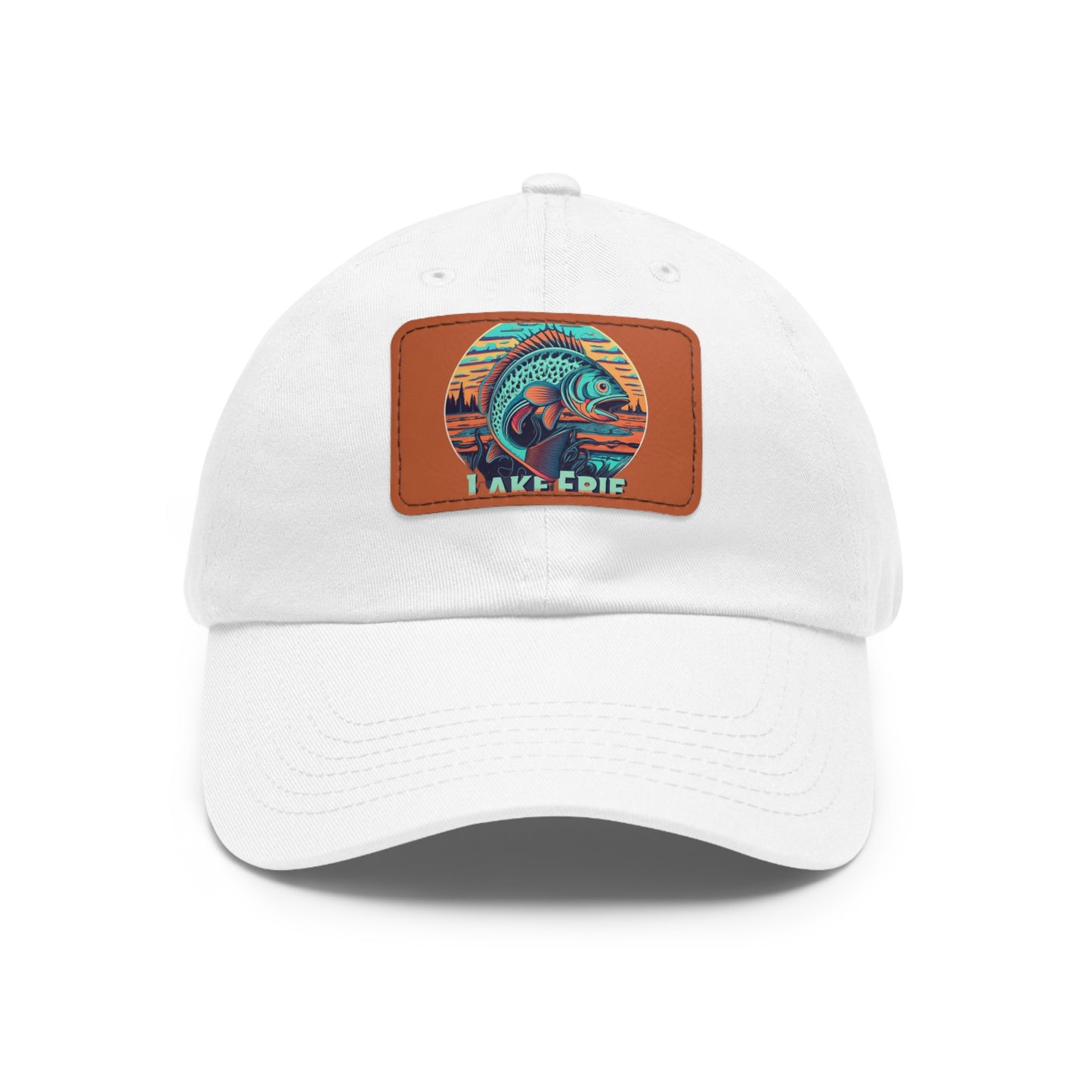 Lake Erie Unisex Leather Patch Hat - Quality Custom Cap