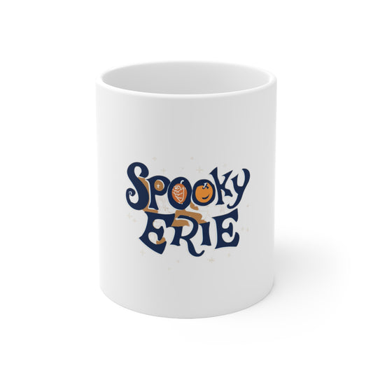Erie Ceramic Mug 11oz - Spooky Erie Design, Halloween Gift