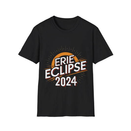 Sunburst Erie Eclipse 2024, Softstyle Tee, Solar Event Unisex T-Shirt, Eclipse Shirt
