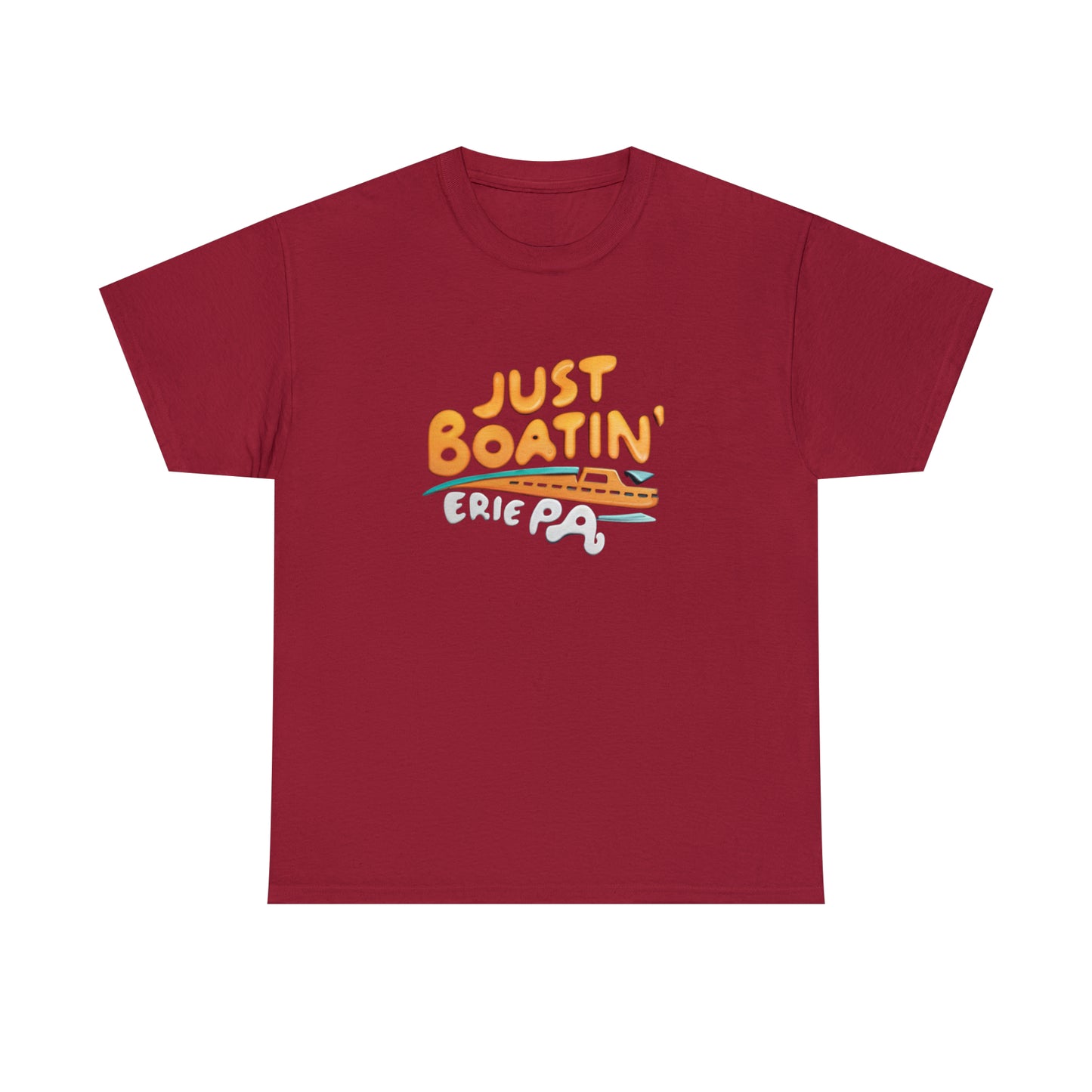 Heavy Cotton Unisex Custom Erie Just Boatin' Shirt