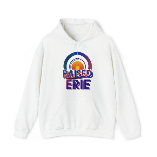 Unisex Heavy Blend Hoodie, Custom Erie Design, Raised Erie Imprint Sweatshirt, Personalized Hooded Pullover