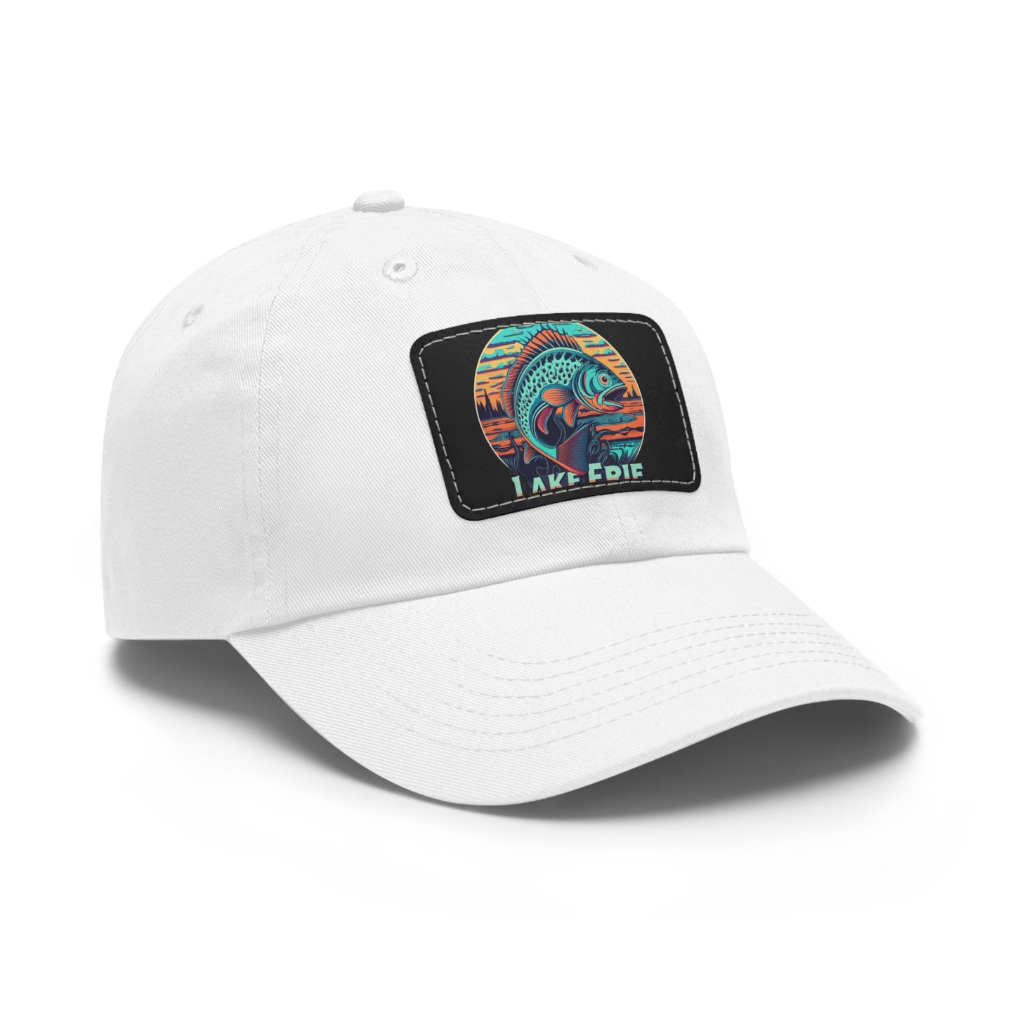 Lake Erie Unisex Leather Patch Hat - Quality Custom Cap