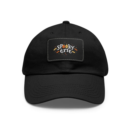 Spooky Erie Design Custom Leather Patch Hat