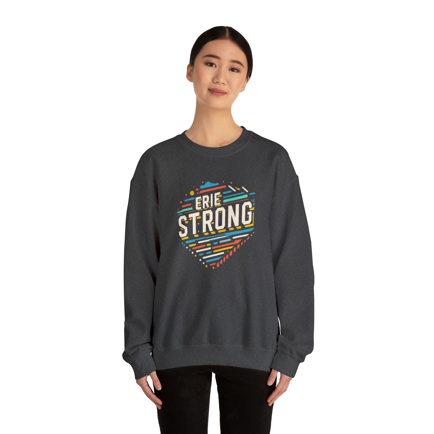 "Custom Erie Strong Crewneck Sweatshirt - Erie Pride Apparel"
