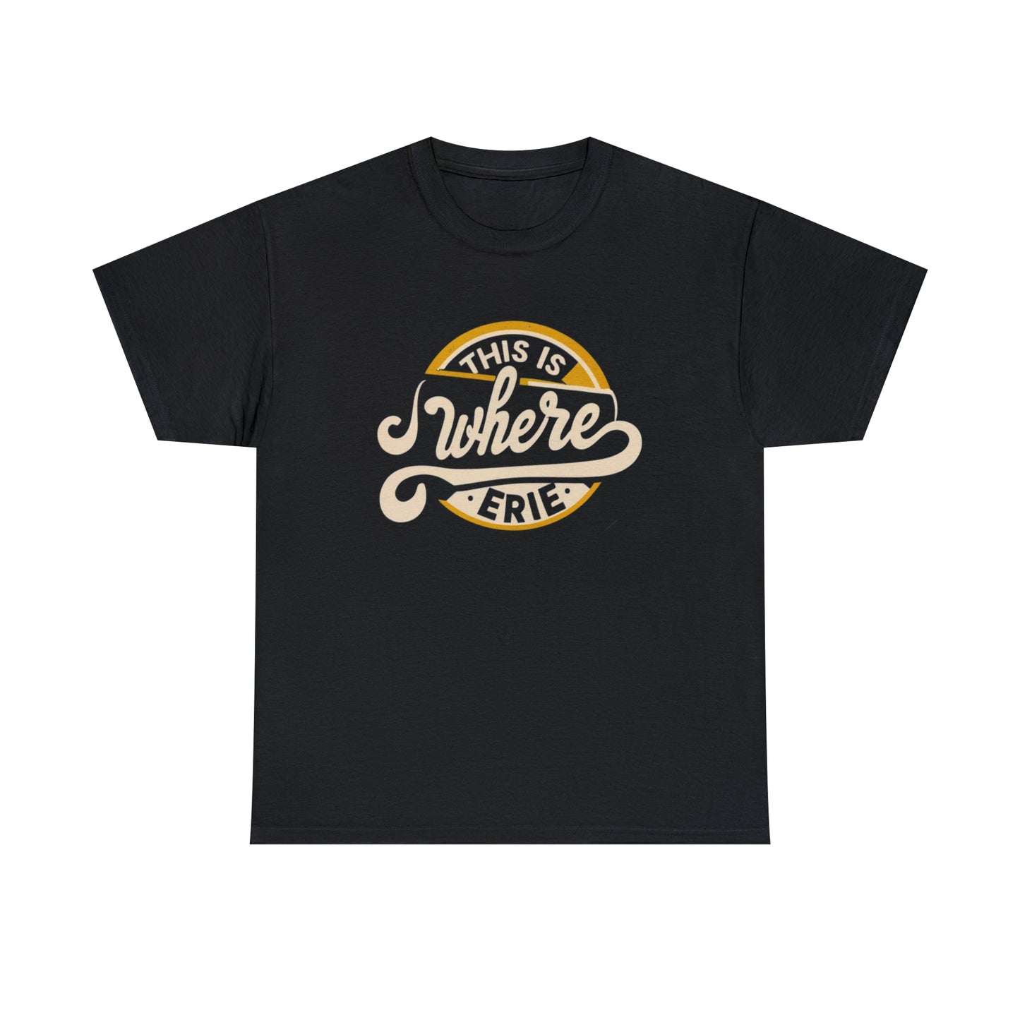 Erie Design Unisex Heavy Cotton Tee, Personalized Gift T-Shirt