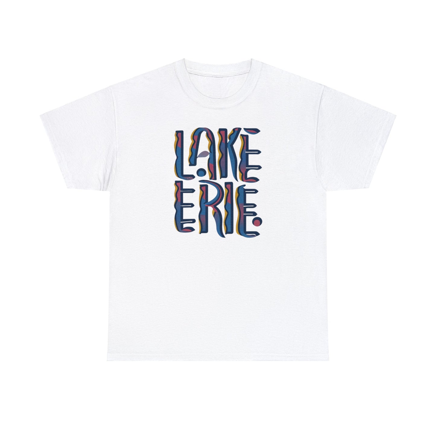 Erie Abstract Waves, Unisex Heavy Cotton Tee
