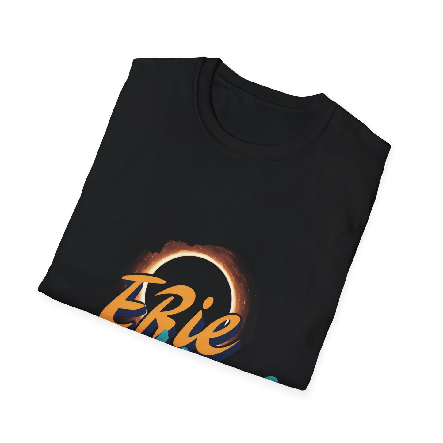 Erie Eclipse Radiance, Unisex Softstyle Tee, Premium Quality, Comfort Fit, Trendy T-Shirt