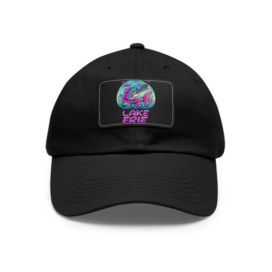 Lake Erie Leather Patch Hat - Customizable High-Quality Cap