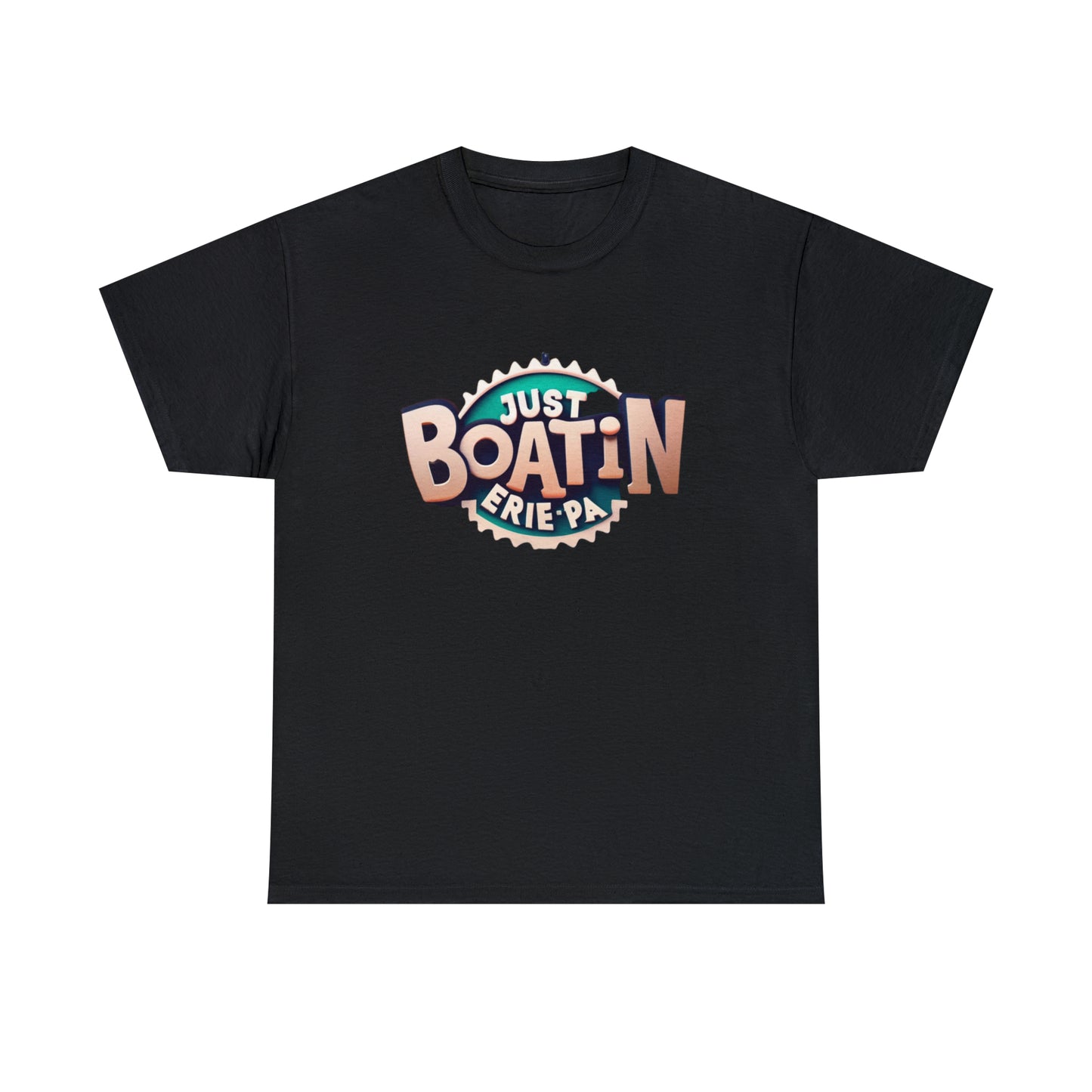 Unisex Erie Heavy Cotton Tee - Personalized Just Boatin Design