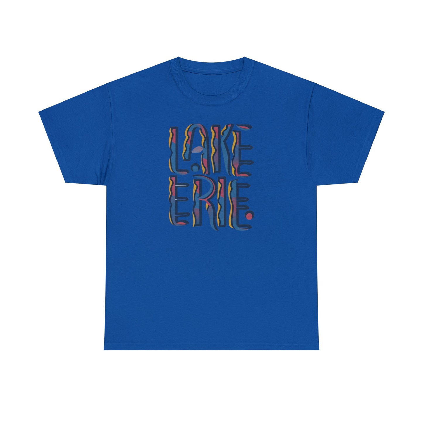 Erie Abstract Waves, Unisex Heavy Cotton Tee