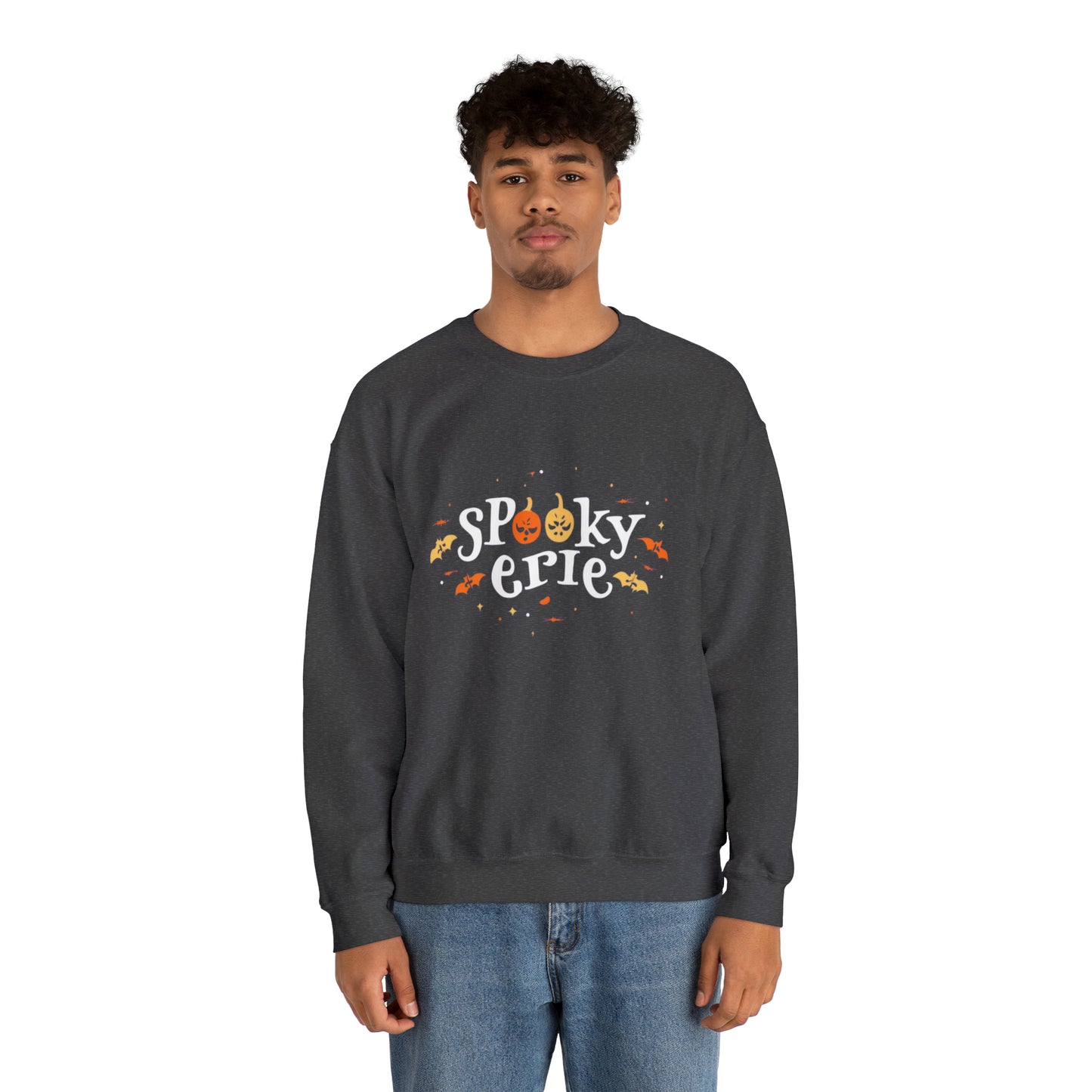 Erie Spooky Design Custom Crewneck Sweatshirt