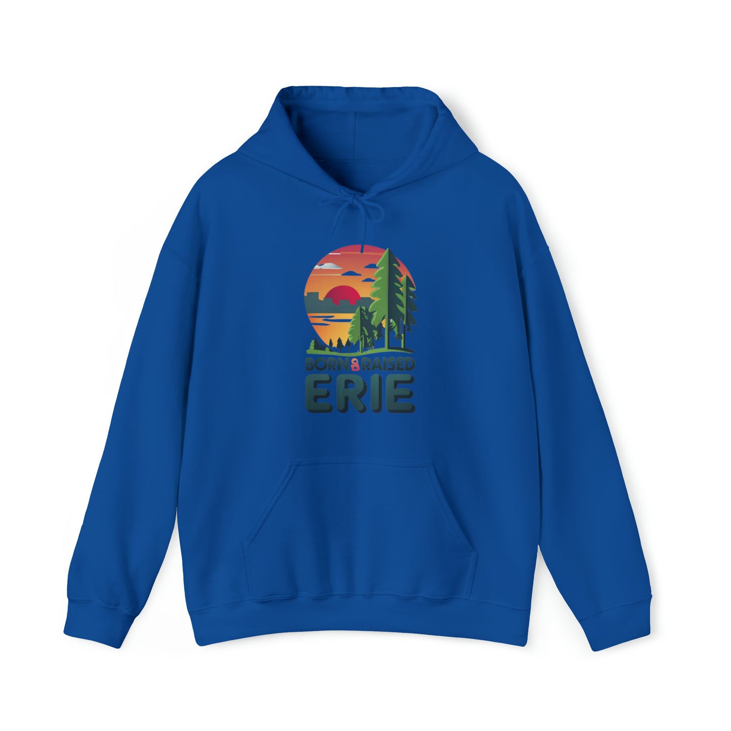 Unisex Erie Custom Hoodie - Heavy Blend Born Raised Design