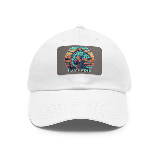 Lake Erie Unisex Leather Patch Hat - Quality Custom Cap