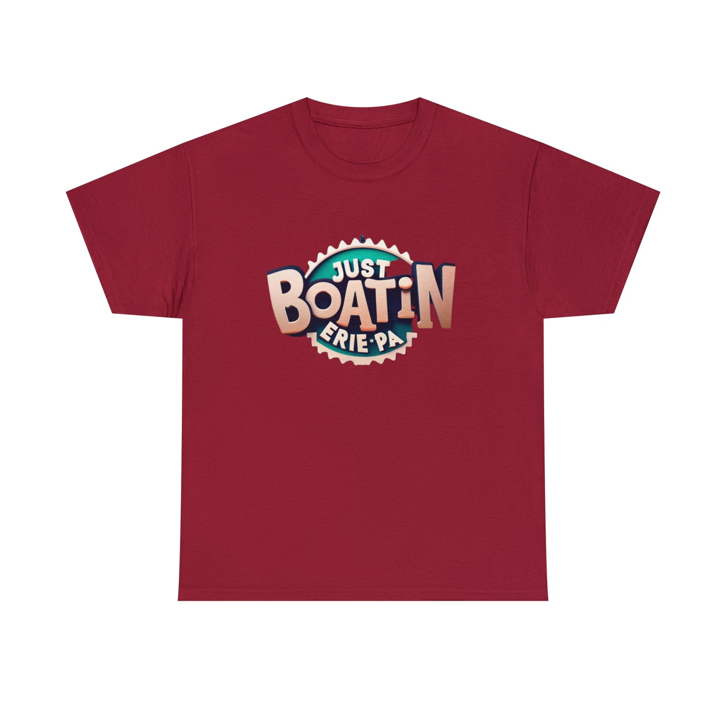 Unisex Erie Heavy Cotton Tee - Personalized Just Boatin Design
