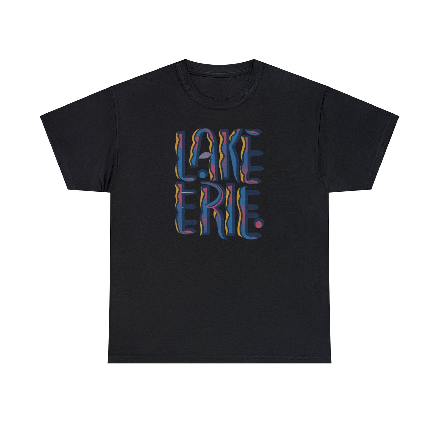 Erie Abstract Waves, Unisex Heavy Cotton Tee