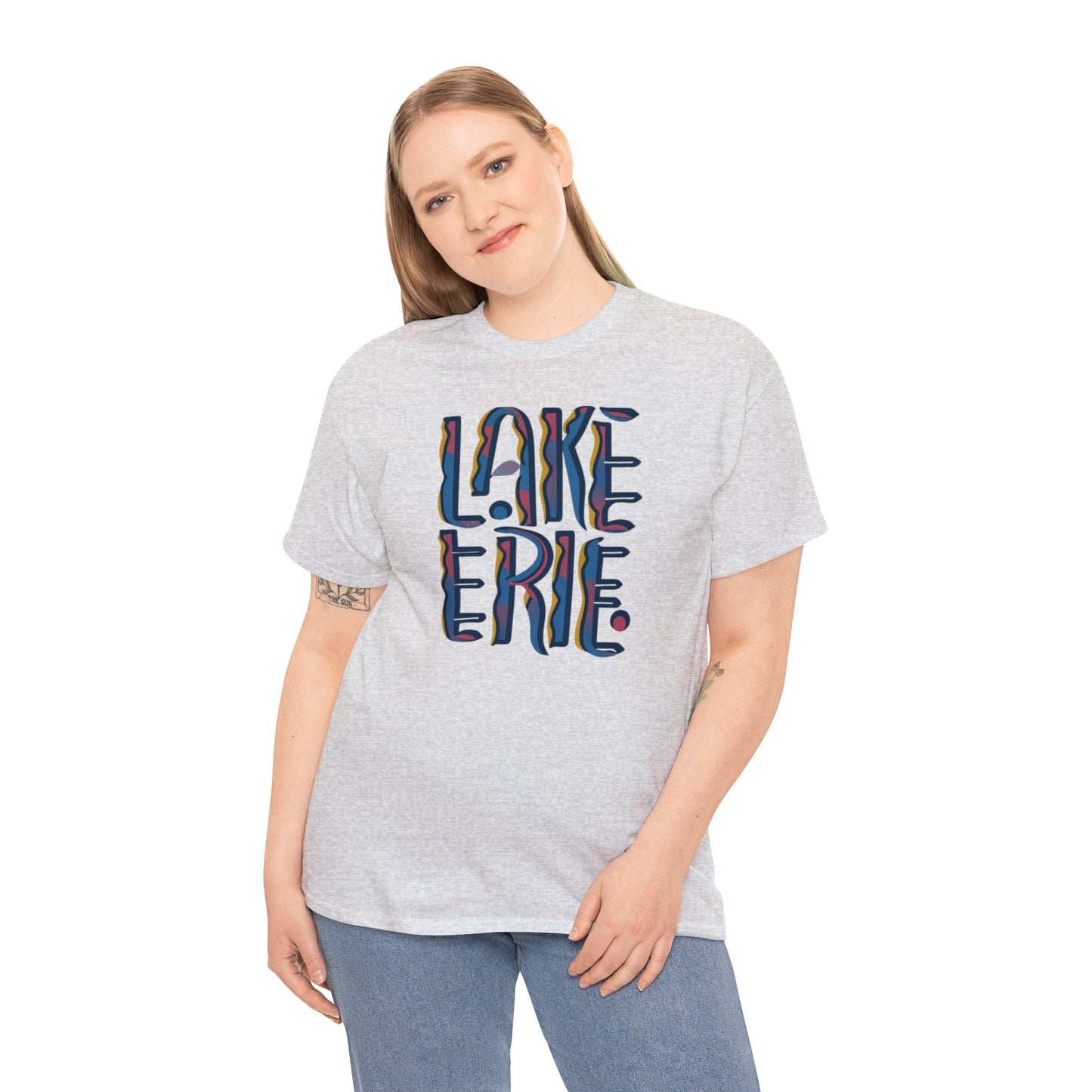 Erie Abstract Waves, Unisex Heavy Cotton Tee