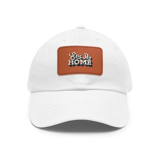 "Erie My Home Custom Hat - Personalized Leather Patch Design"