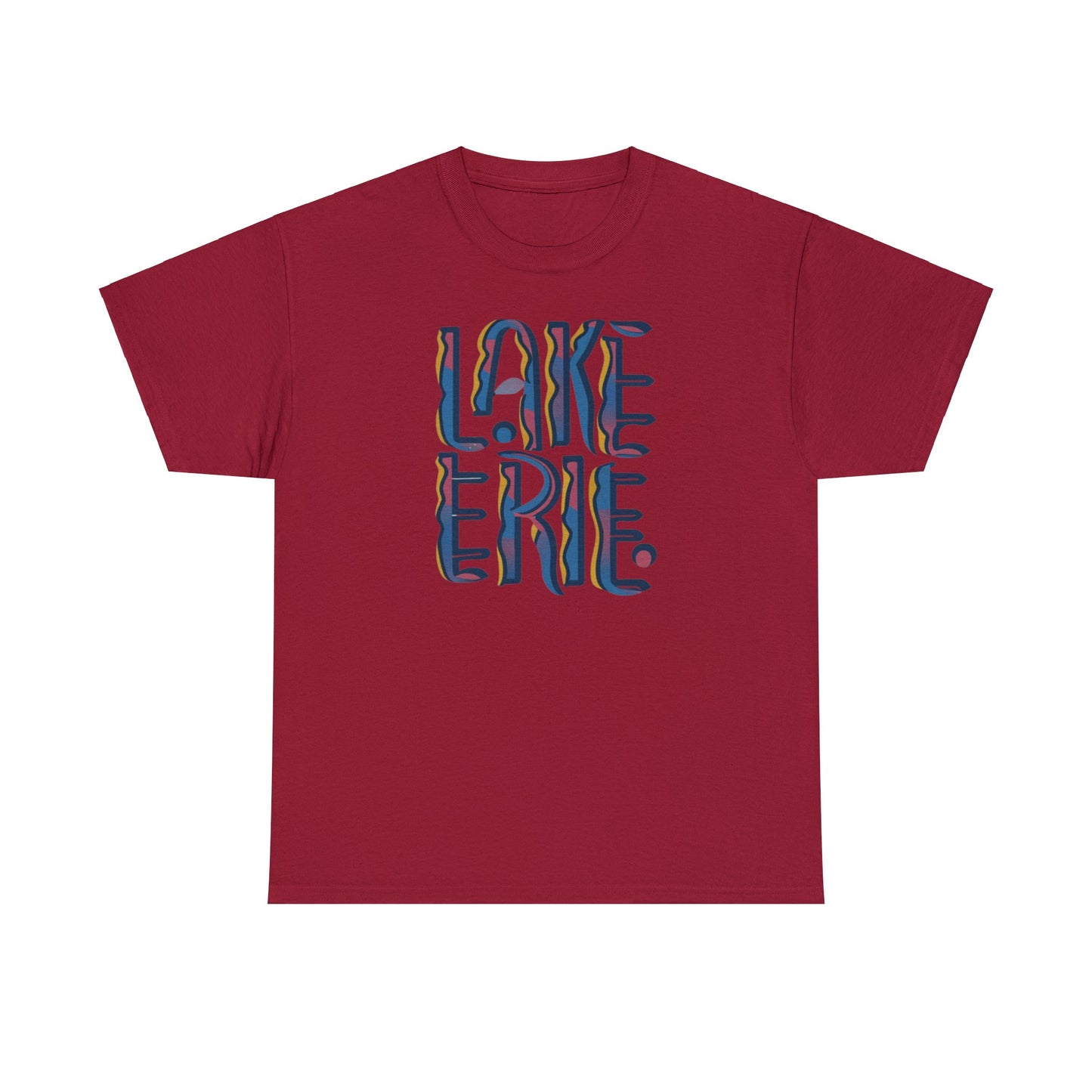 Erie Abstract Waves, Unisex Heavy Cotton Tee