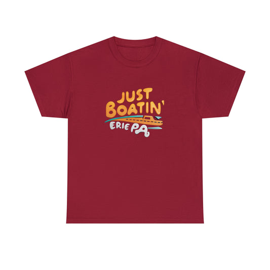 Heavy Cotton Unisex Custom Erie Just Boatin' Shirt