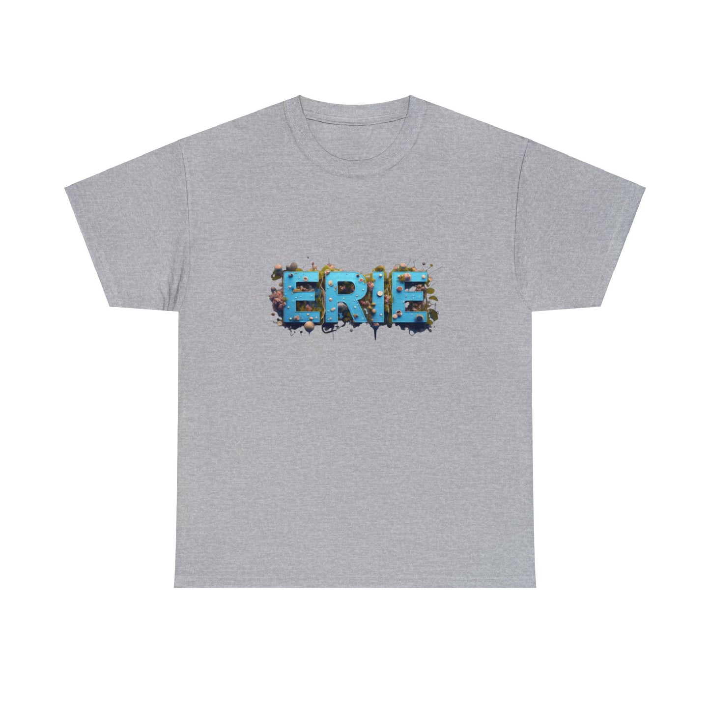 Unisex Heavy Cotton Tee, Mystic Maritime Mural of Erie