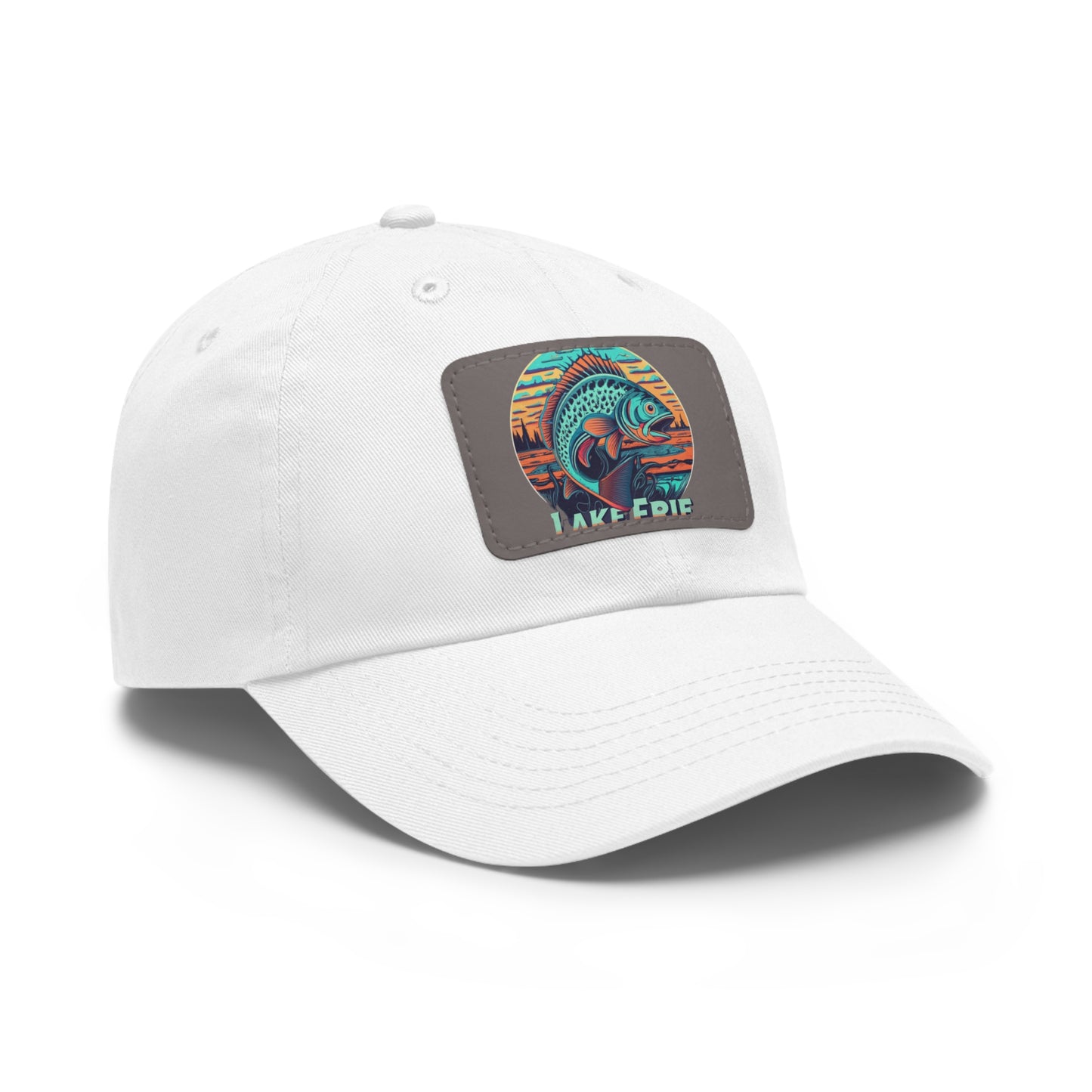 Lake Erie Unisex Leather Patch Hat - Quality Custom Cap