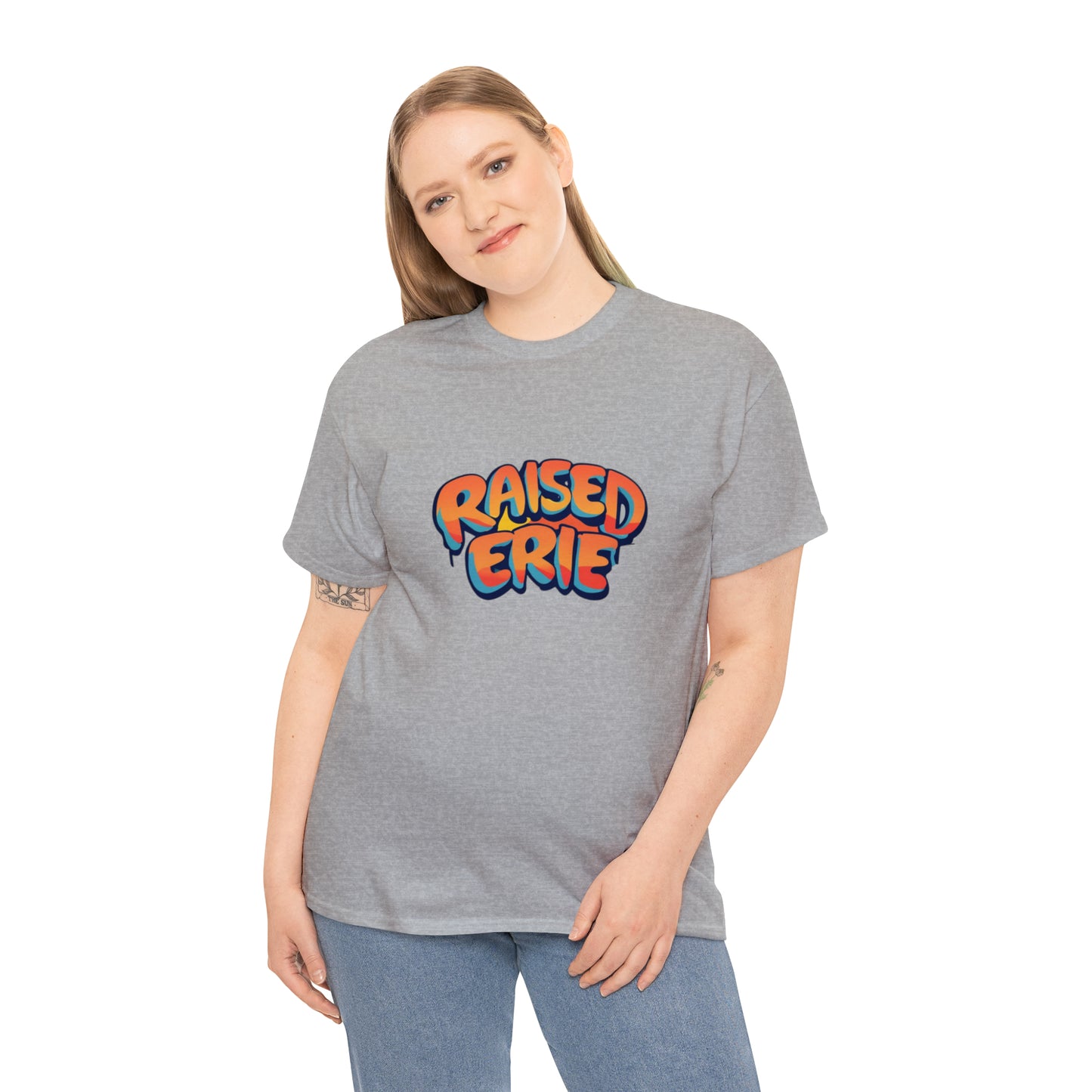 Erie Unisex Heavy Cotton Tee - Custom Graphic Streetwear