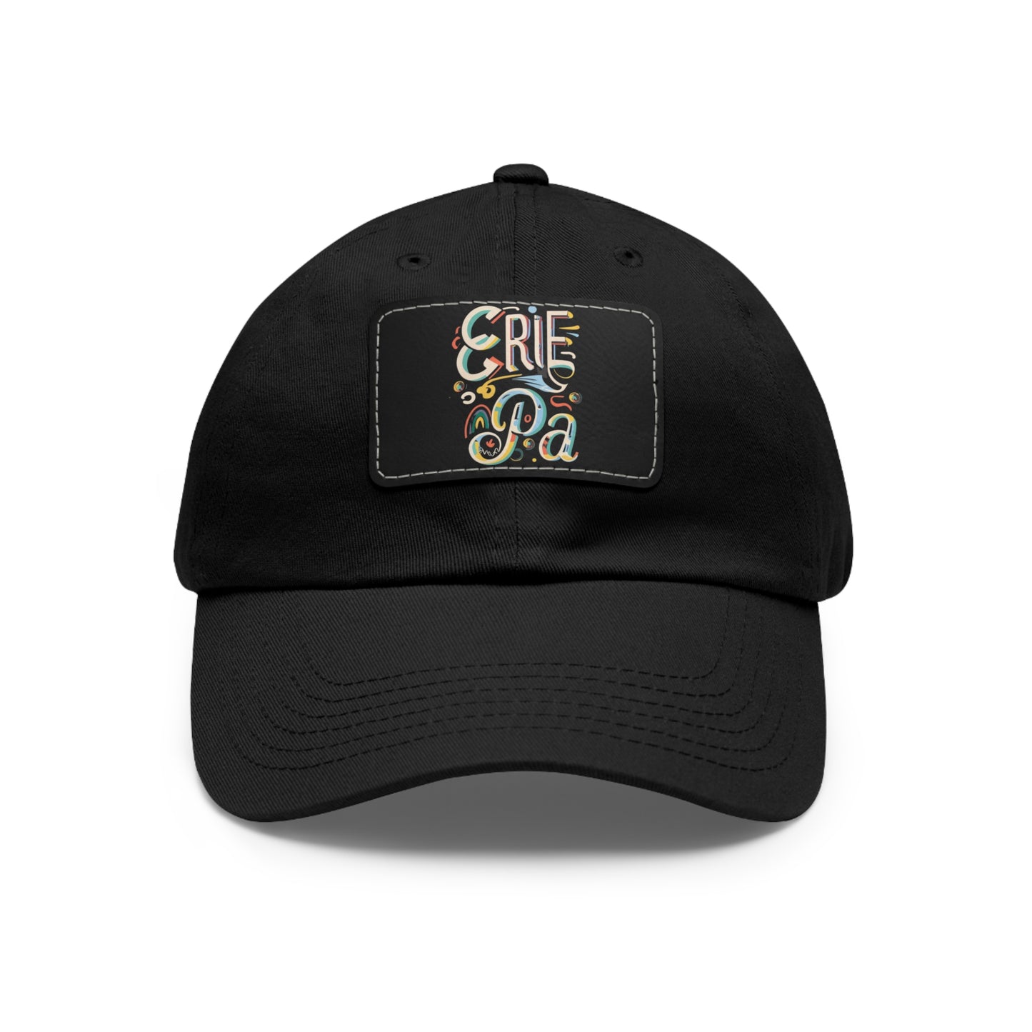 Erie PA Embroidered Leather Patch Hat - Unisex Adjustable