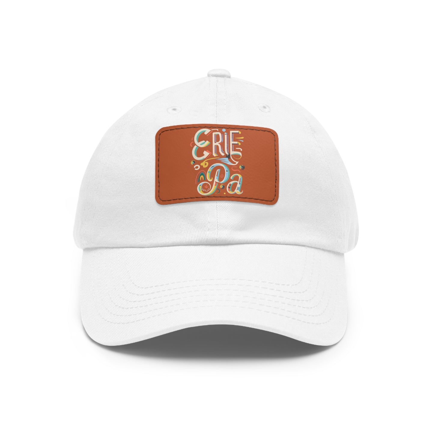 Erie PA Embroidered Leather Patch Hat - Unisex Adjustable